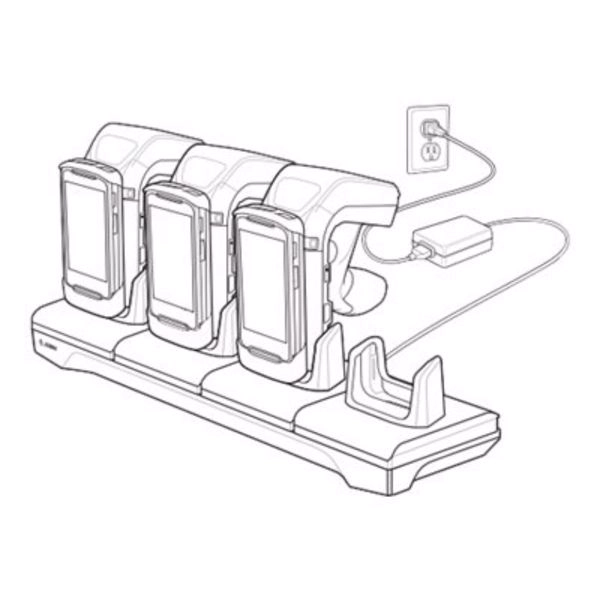 Зарядное устройство четырехслотовое для Zebra RFD8500 и TC51 (CRD4S-RFD8500-2R)